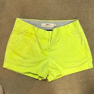 J.Crew Women's Neon Yellow Shorts